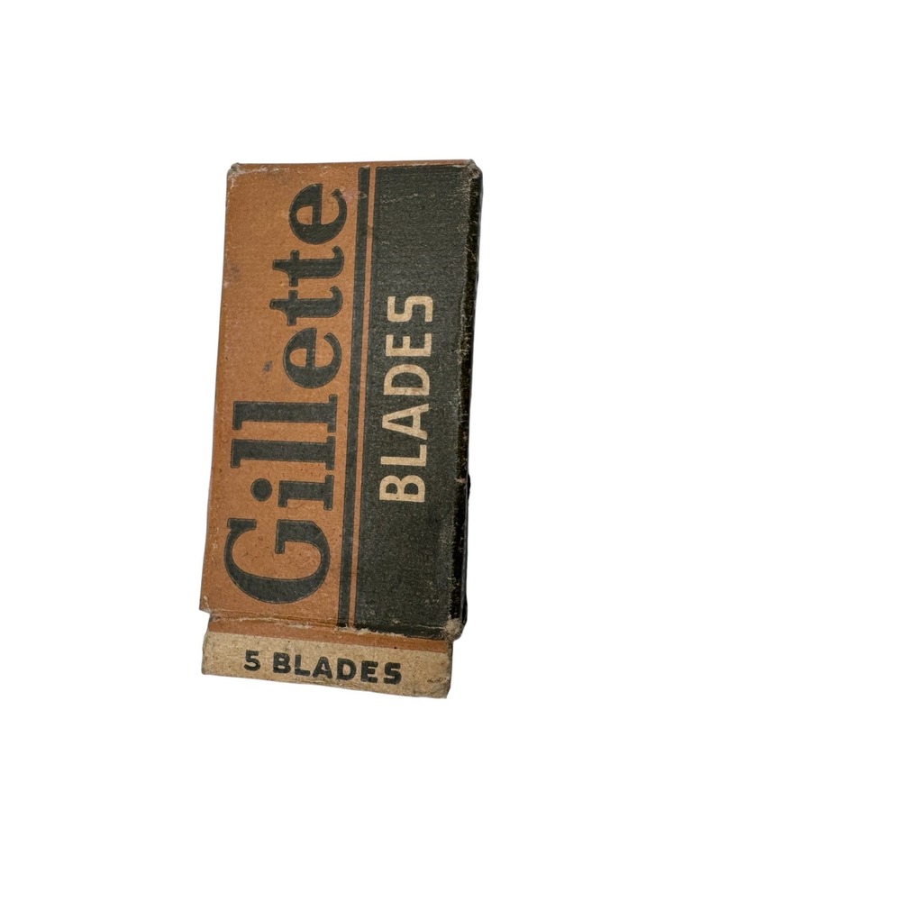 Vintage Gillette Safety Razor Kit Double Edge Razor Blades Travel Case Set - Picture 12 of 13
